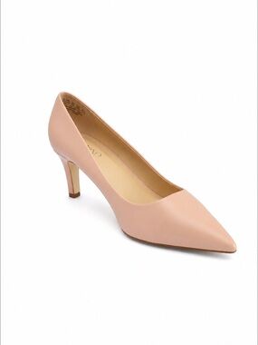 Franco Sarto Blush Pink Patent Pointed Toe Mid Heel Pump 9.5